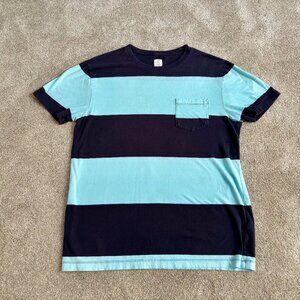 Men's J.Crew Slim Fit Cotton Broken-In Crew Neck Striped T-Shirt Sized Medium